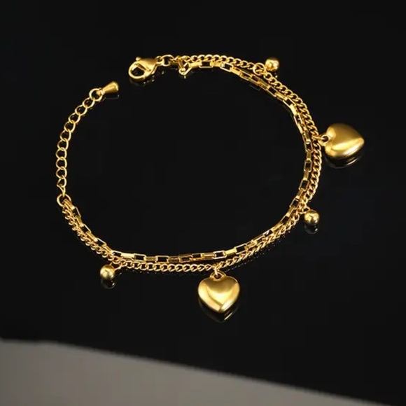 Jewelry - Double layer link pendant bracelet
